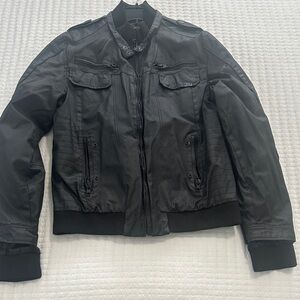 Buffalo David Bitton Classic Black Bomber Jacket